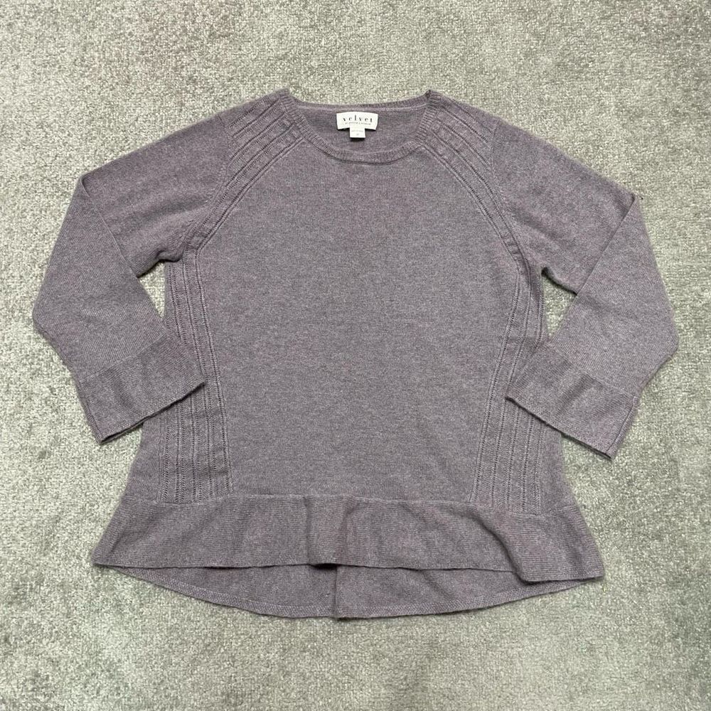 Velvet by Spencer & Graham Women’s Medium Purple Long Sleeve Top Blouse Shirt